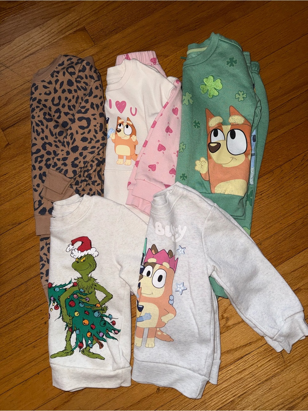 Assorted Kids Character & Animal Print Sweat Shirt Sets - Size 3T